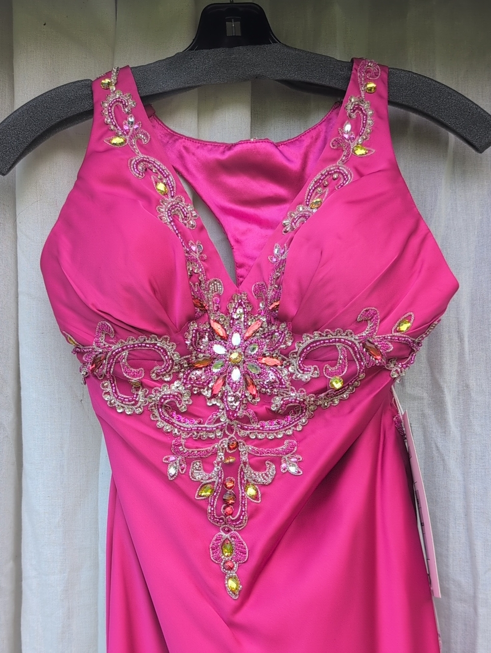 NWT - Fame By Forever Yours - Size 6 Hot Pink Embellished Evening Dress